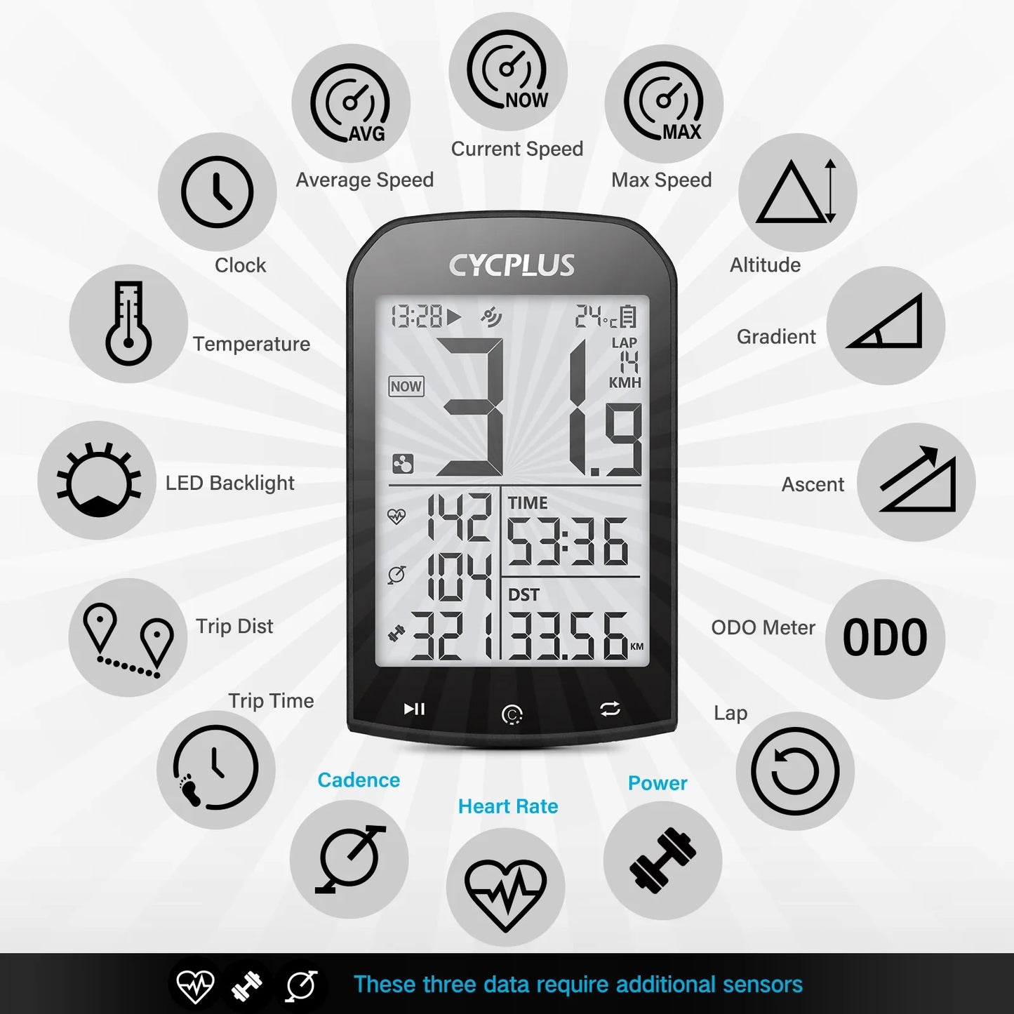 Cycplus M1 kerékpáros óra