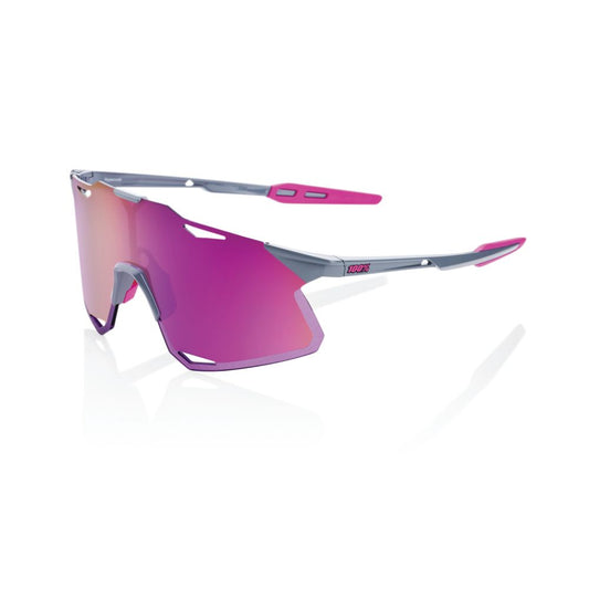 HYPERCRAFT - Gloss Light Grey - Purple Multilayer Mirror Lens